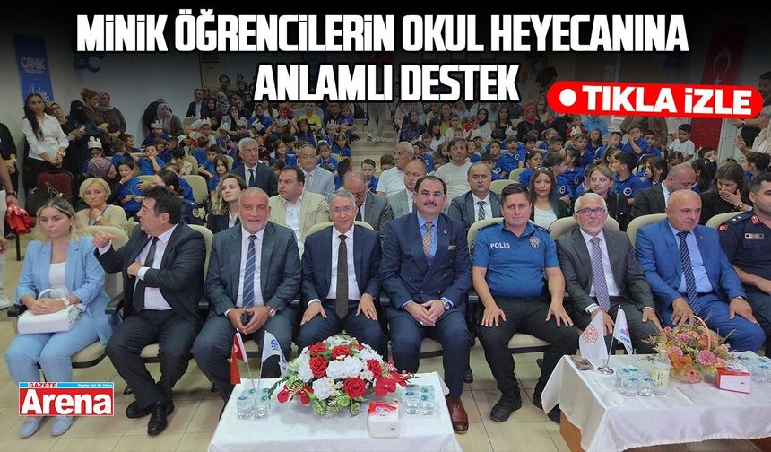Canik’te minik öğrencilerin okul heyecanına anlamlı destek