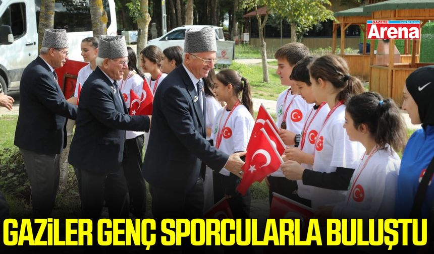 Kavak'ta gaziler genç sporcularla buluştu
