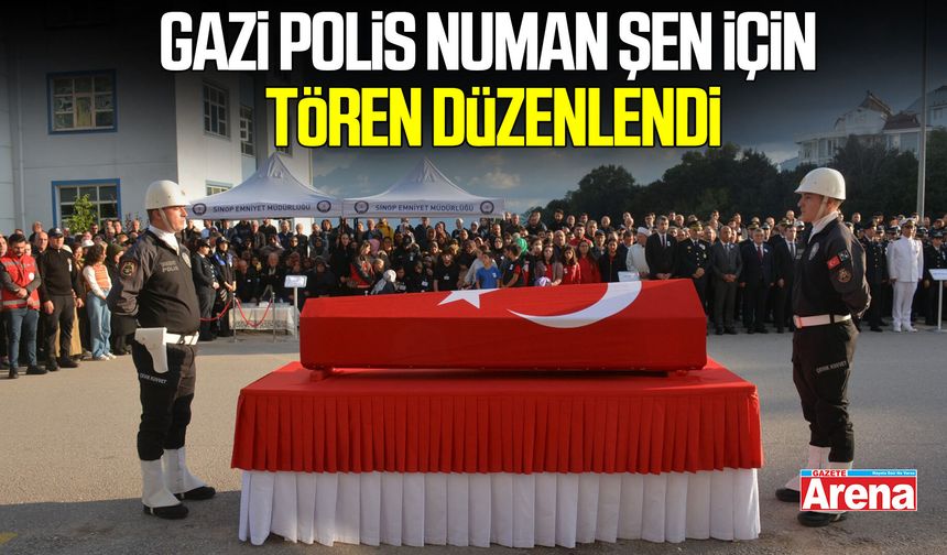 Bafralı gazi polis Numan Şen için tören düzenlendi