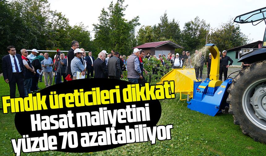 Samsun'da fındığın maliyetini düşürecek proje başladı