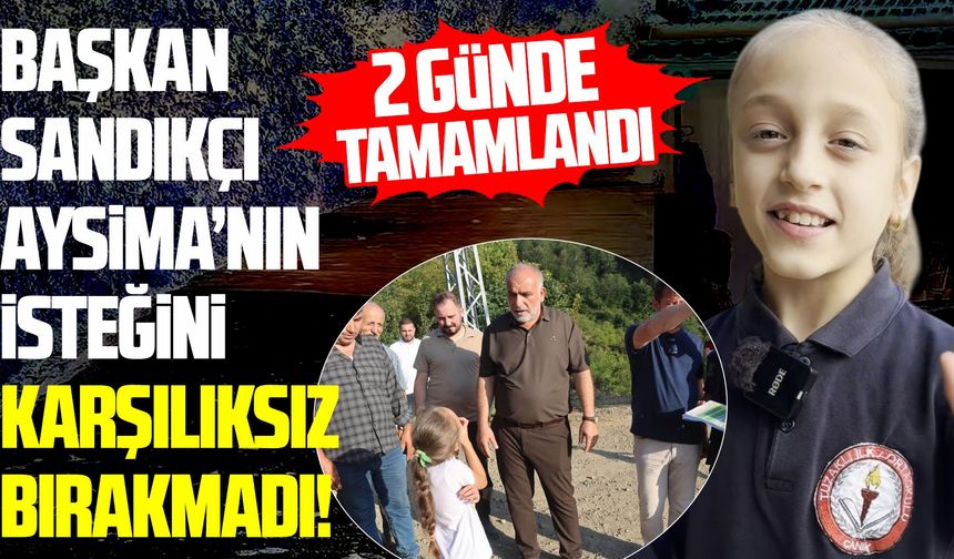 Canik Belediyesi Aysima'nın isteğini karşılıksız bırakmadı!
