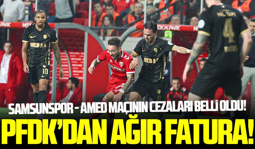 Samsunspor - Amed maçının cezaları belli oldu!