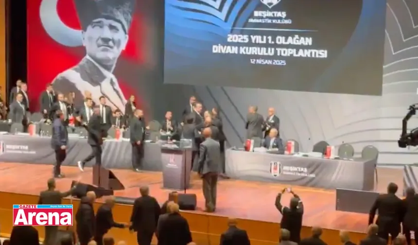 Beşiktaş Divan Kurulu’nda tansiyon yükseldi, Hasan Arat'a saldırı