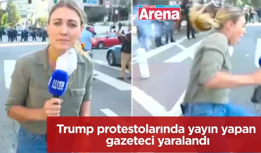 Trump protestolarında yayın yapan  gazeteci yaralandı: İşte o anlar...