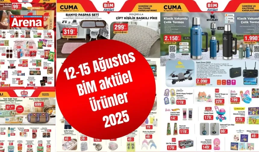 BİM 12-15 Ağustos 2025 aktüel ürünler kataloğu yayınlandı - İşte indirimli fiyatlar