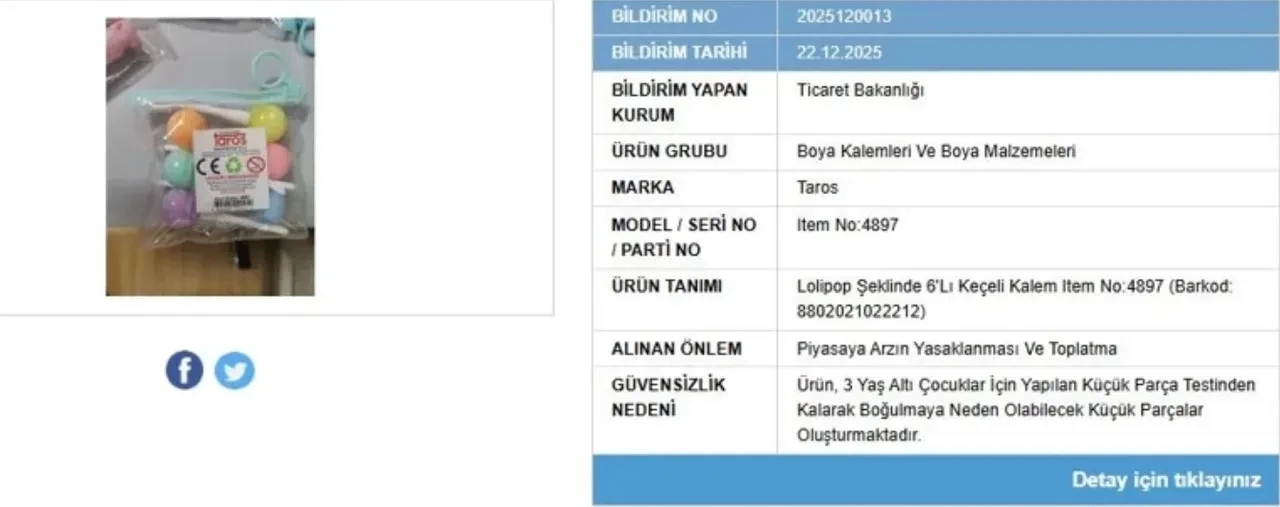 Bakanlik Denetiminden Gecemedi Cocuklarin Kullandigi Kirtasiye Urunu Toplatiliyor 3272209 202512222132 2