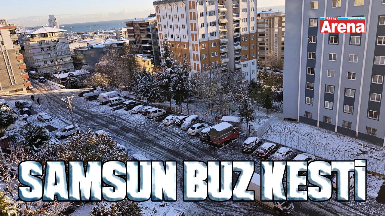 Havadan görüntülerle Samsun’un kar manzaraları