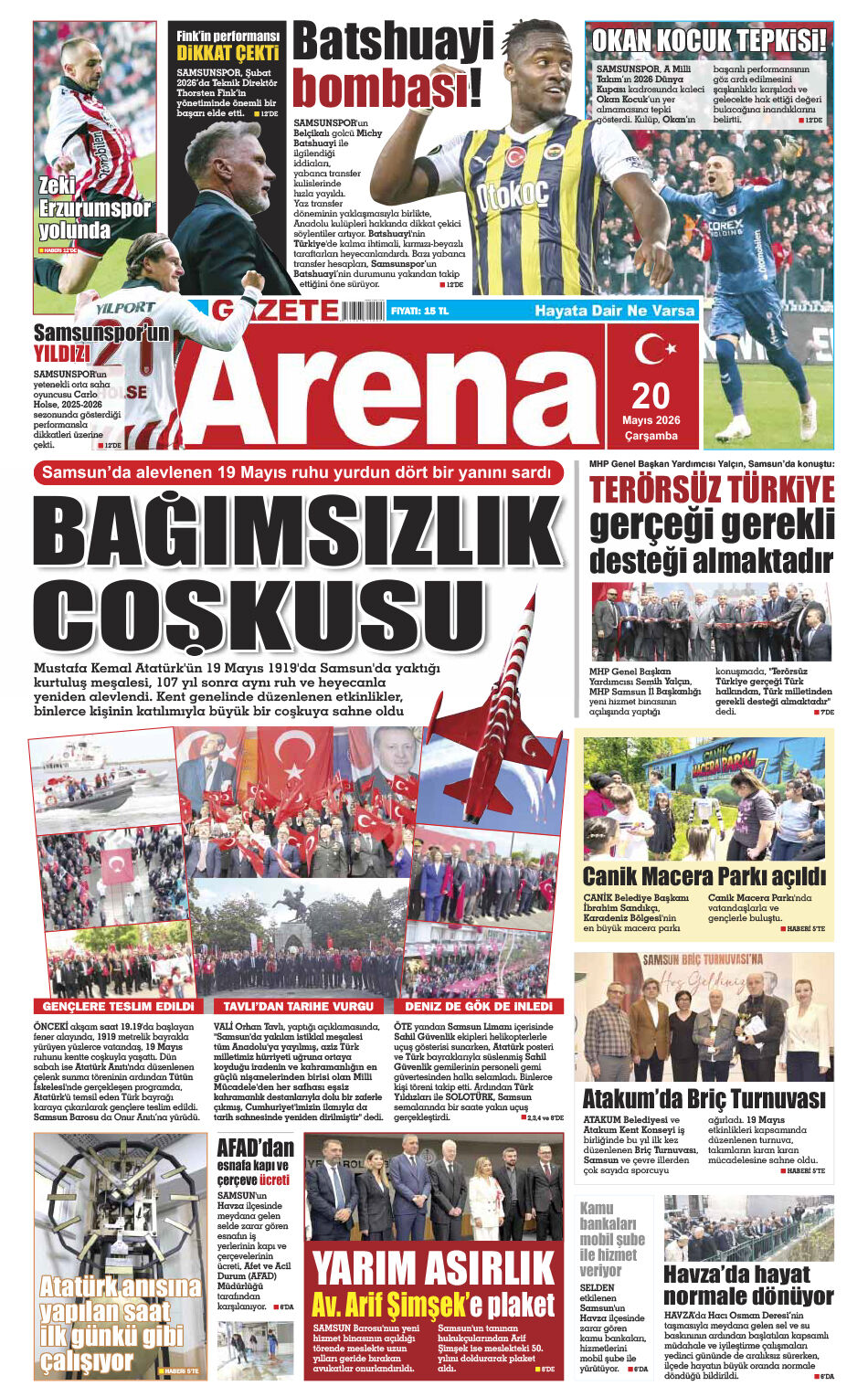 20 Mayıs 2026 Çarşamba