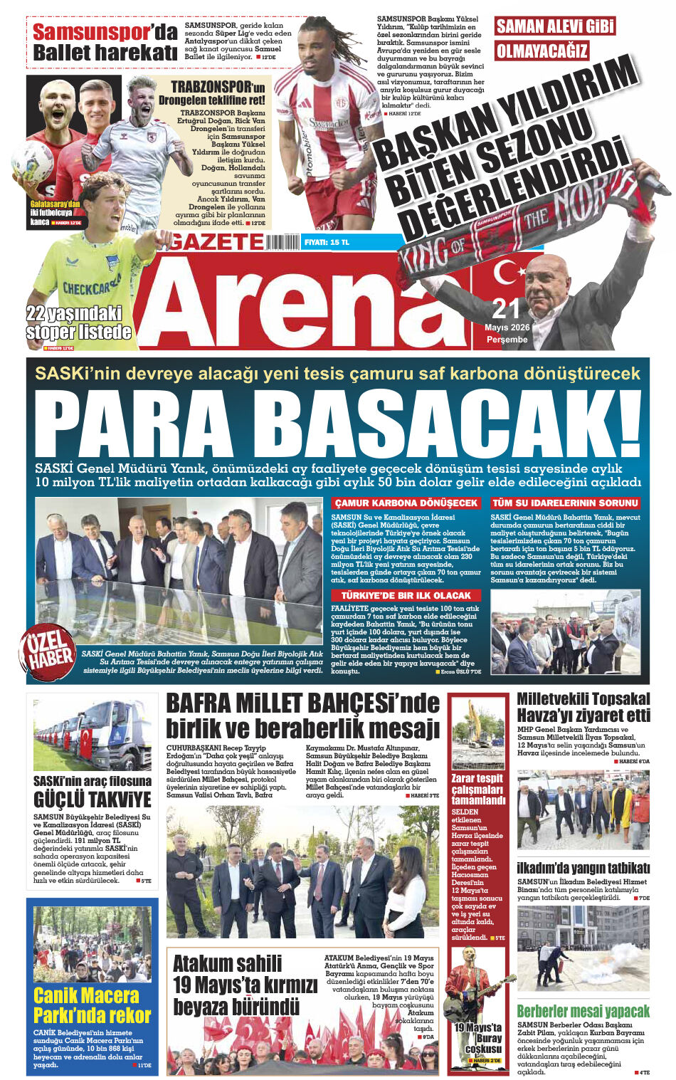 21 Mayıs 2026 Perşembe