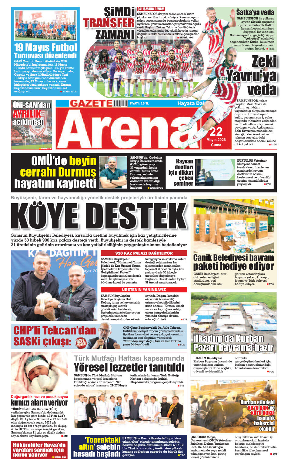22 Mayıs 2026 Cuma
