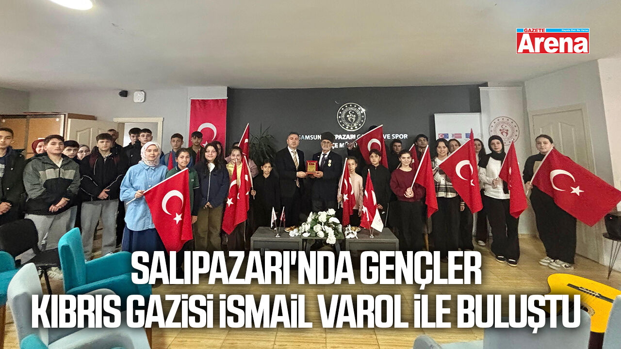 Salıpazarı'nda gençler Kıbrıs gazisi İsmail Varol ile buluştu