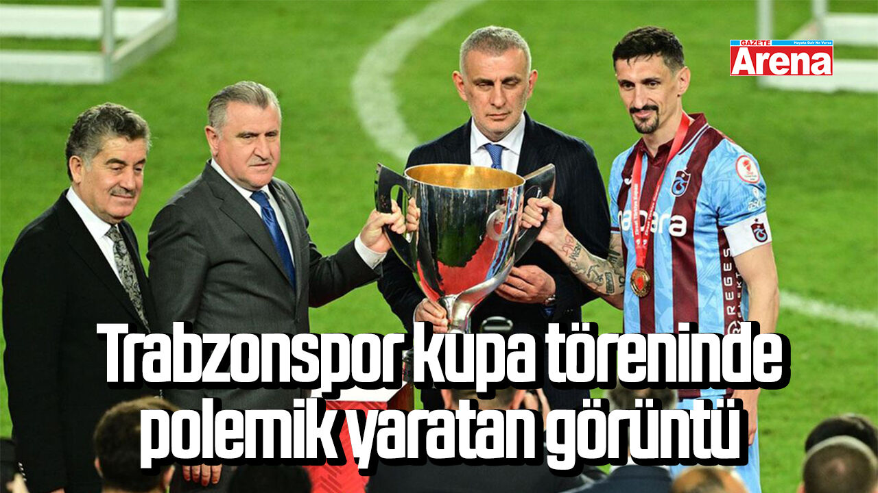 Trabzonspor kupa töreninde polemik yaratan görüntü