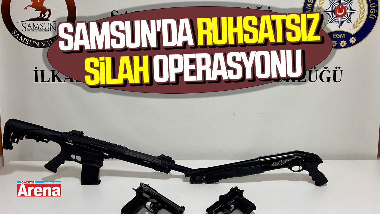 Samsun'da ruhsatsız silah operasyonu