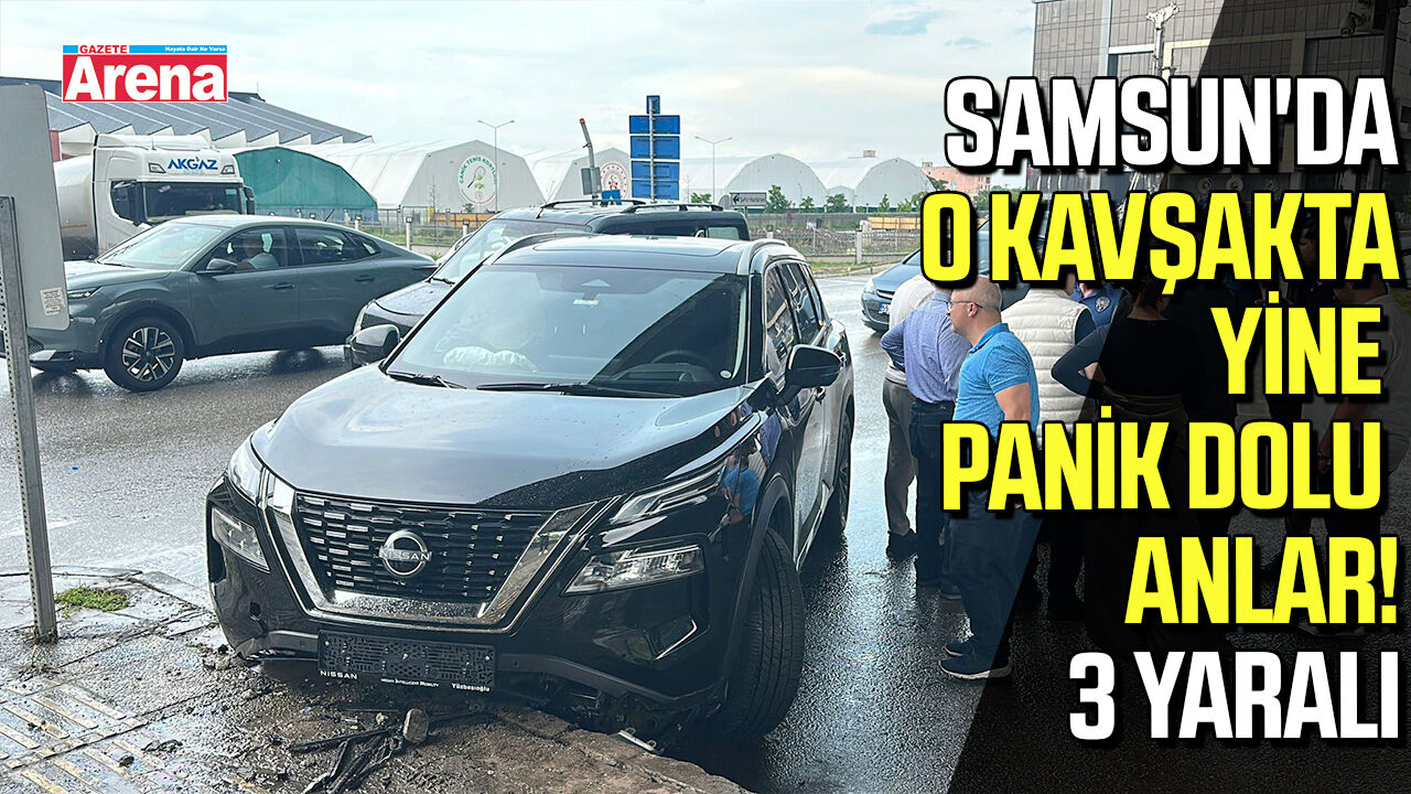 Samsun'da o kavşakta yine panik dolu anlar!