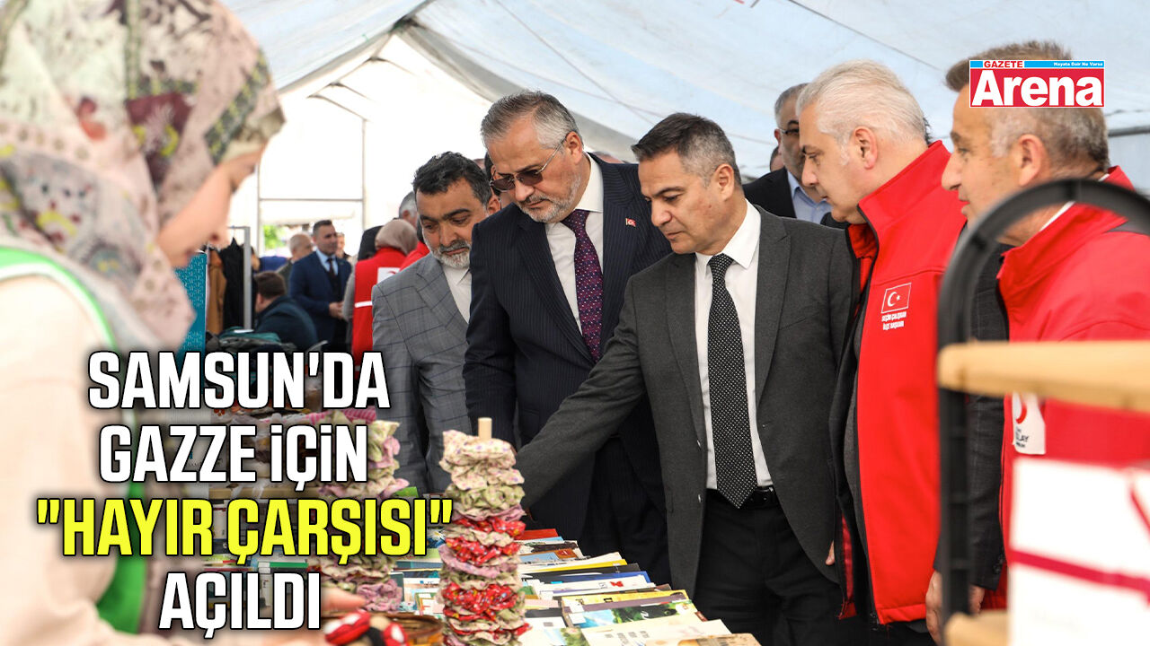 Samsun'da Gazze için "Hayır Çarşısı" açıldı