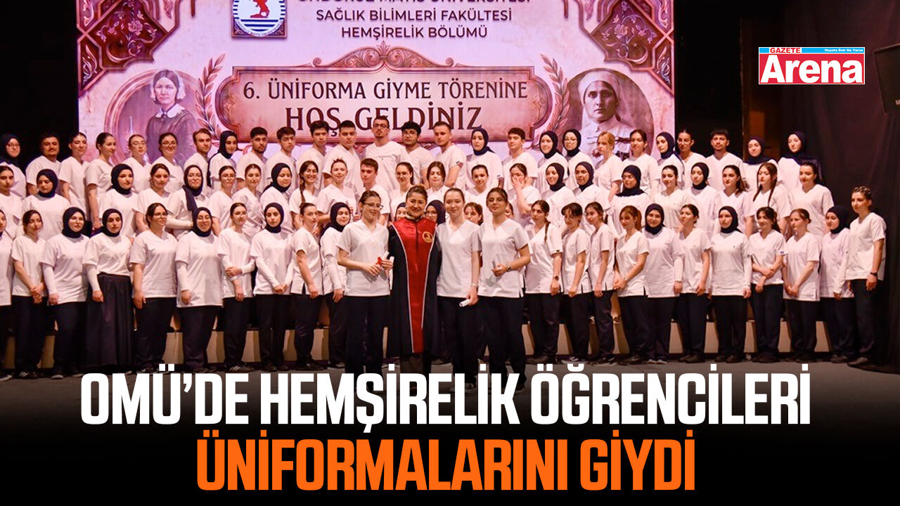 OMÜ’de hemşirelik öğrencileri üniformalarını giydi