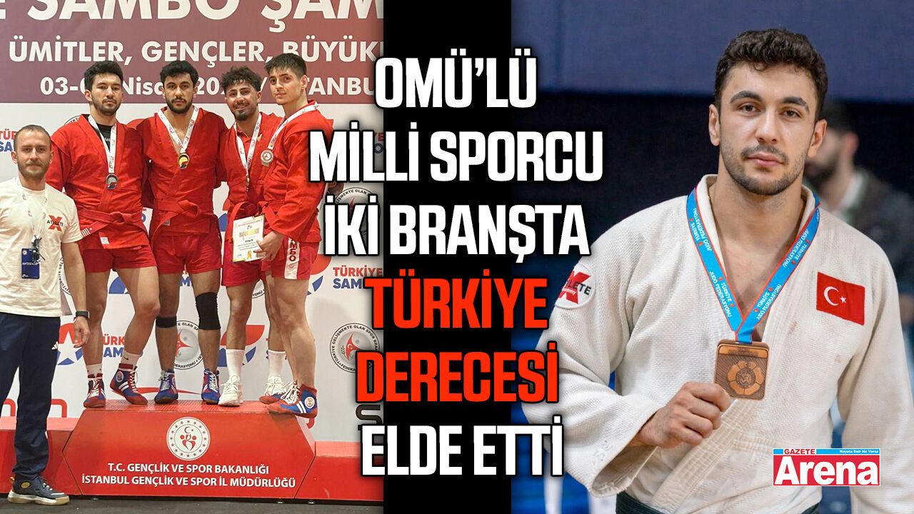 OMÜ'lü milli sporcudan çifte başarı!
