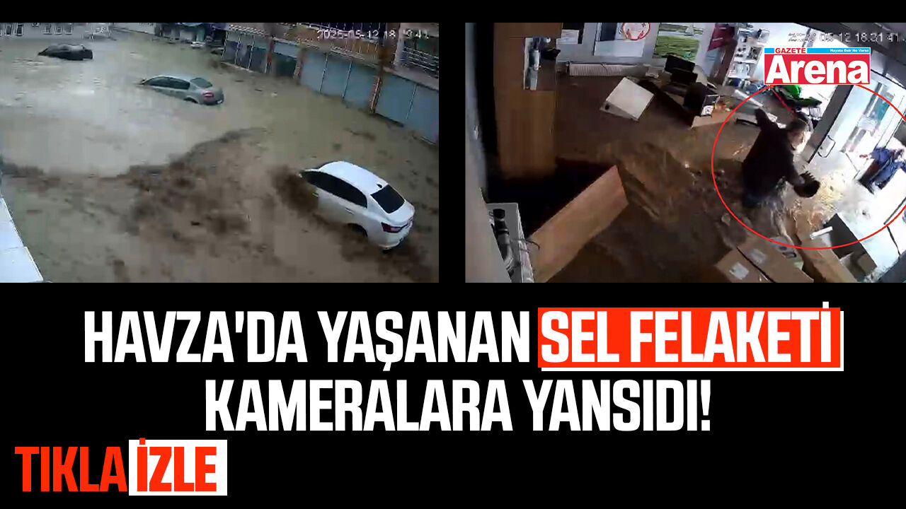 Havza'da yaşanan sel felaketi kameralara yansıdı!