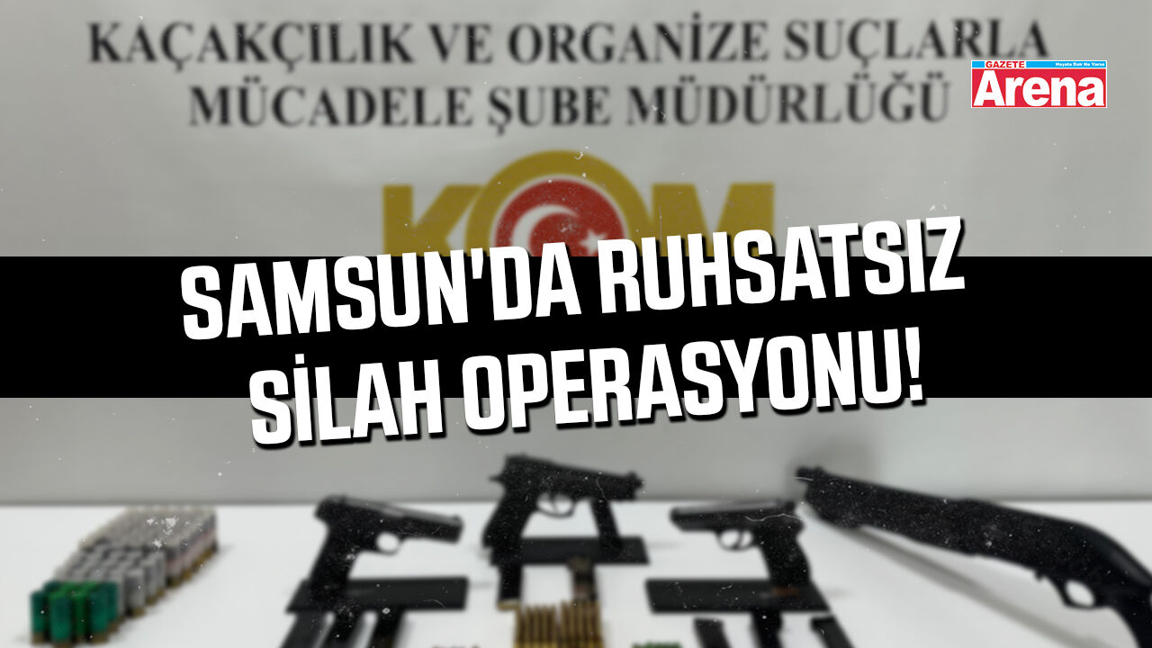 Samsun'da ruhsatsız silah operasyonu!