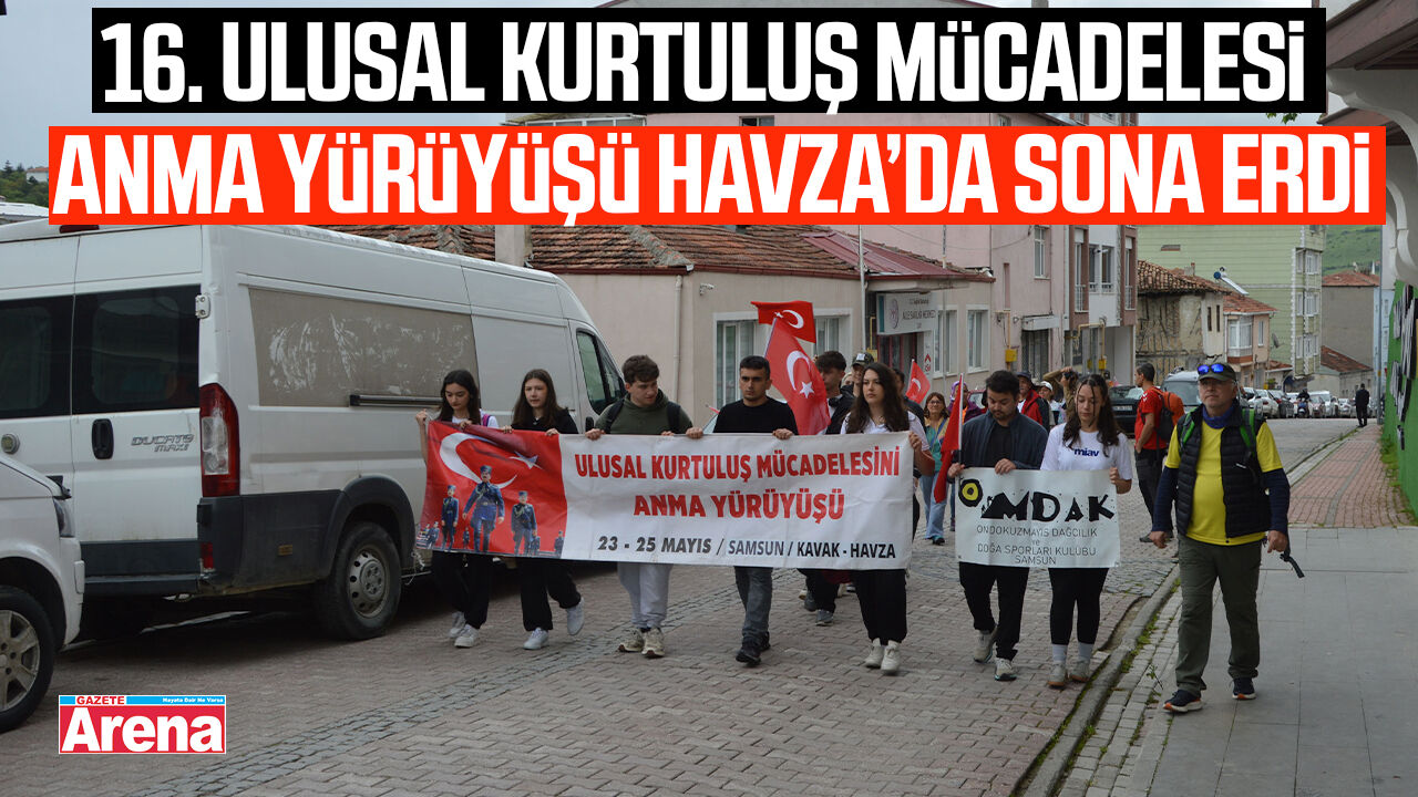 Kurtuluş Mücadelesi Anma Yürüyüşü Havza'da sona erdi