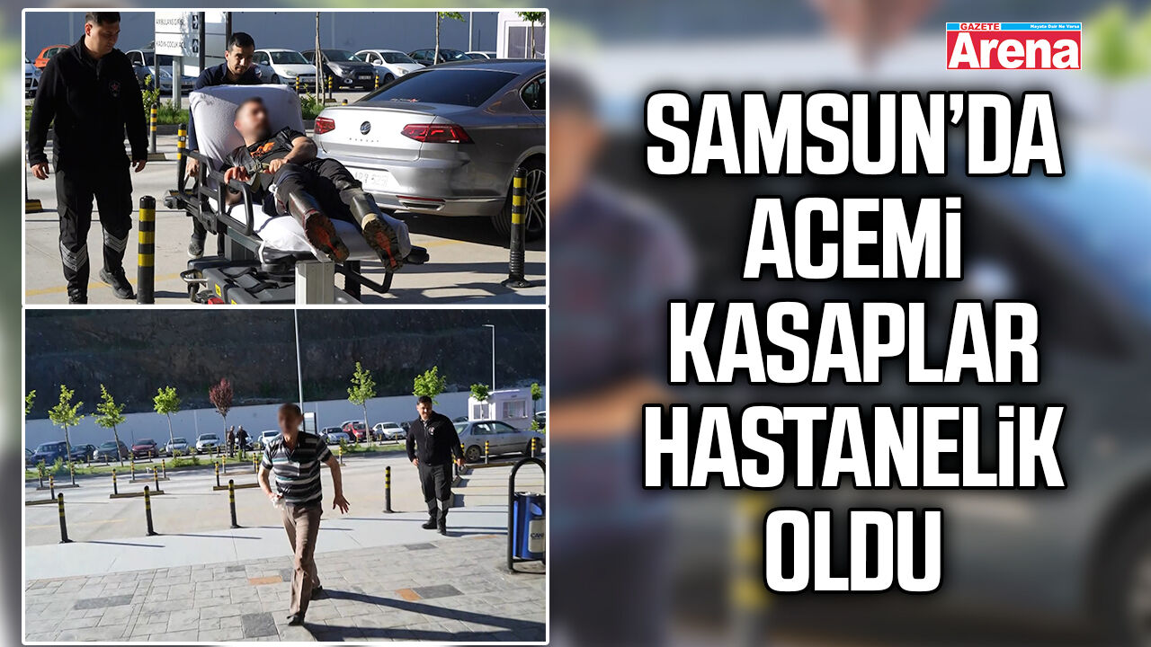 Samsun’da acemi kasaplar hastanelik oldu