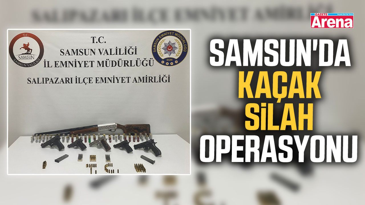 Samsun'da kaçak silah operasyonu