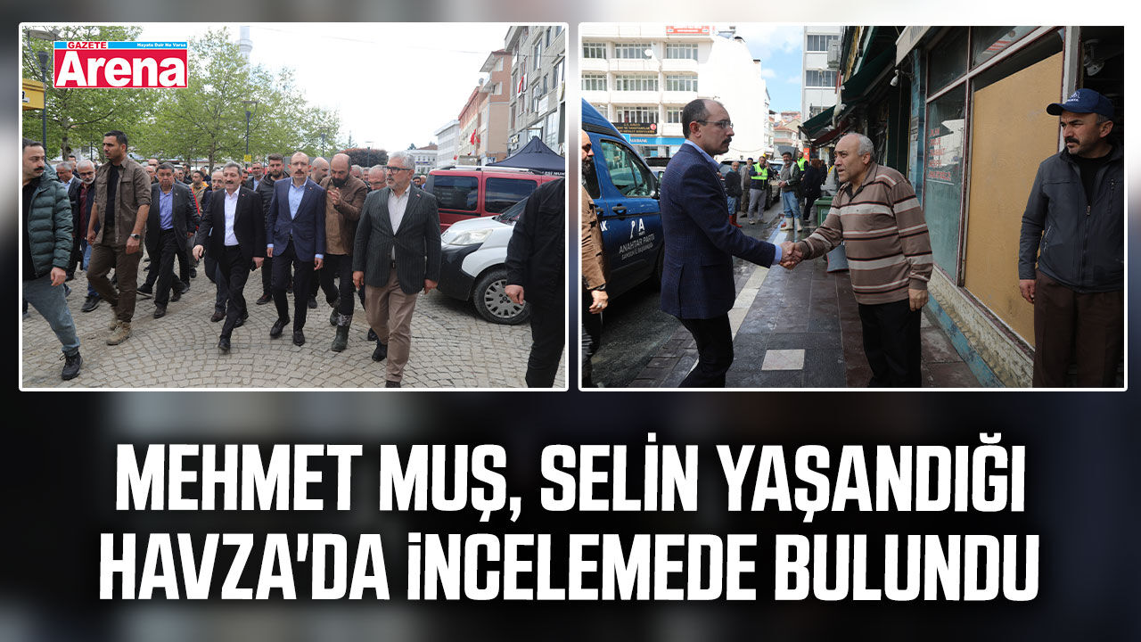 Mehmet Muş, selin yaşandığı Havza'da incelemede bulundu