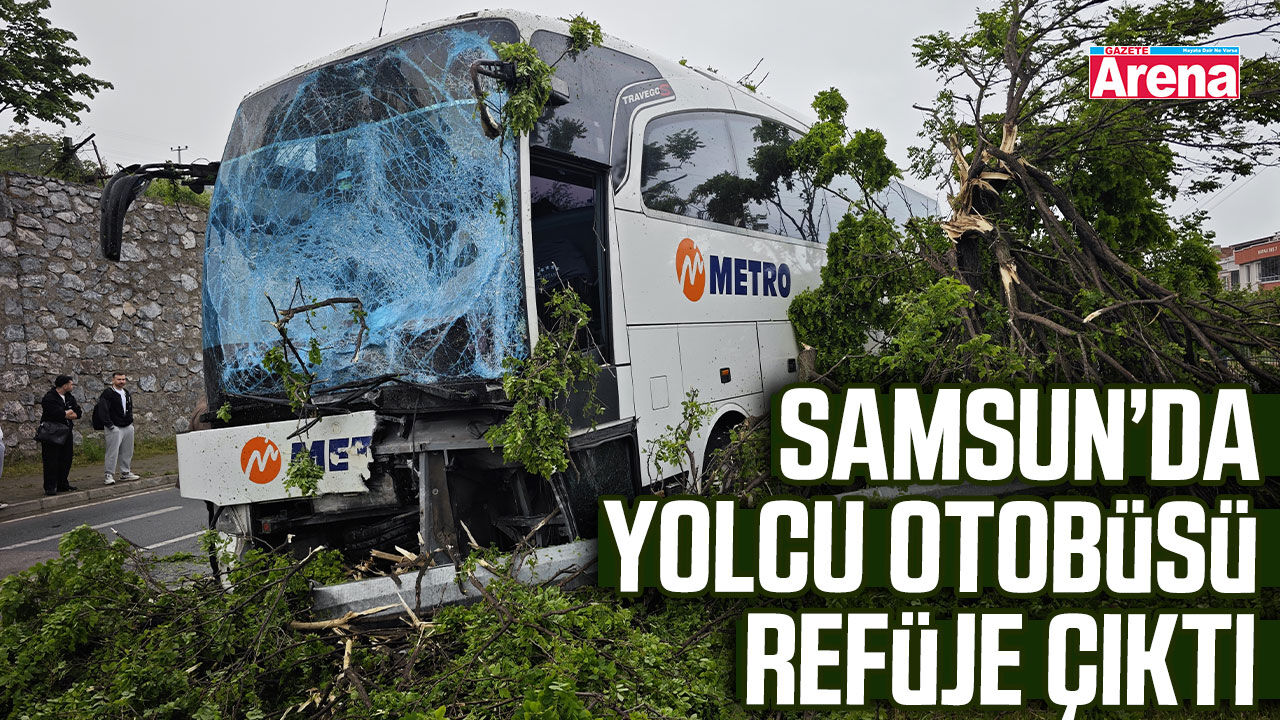 Samsun’da yolcu otobüsü refüje çıktı: Yaralılar var