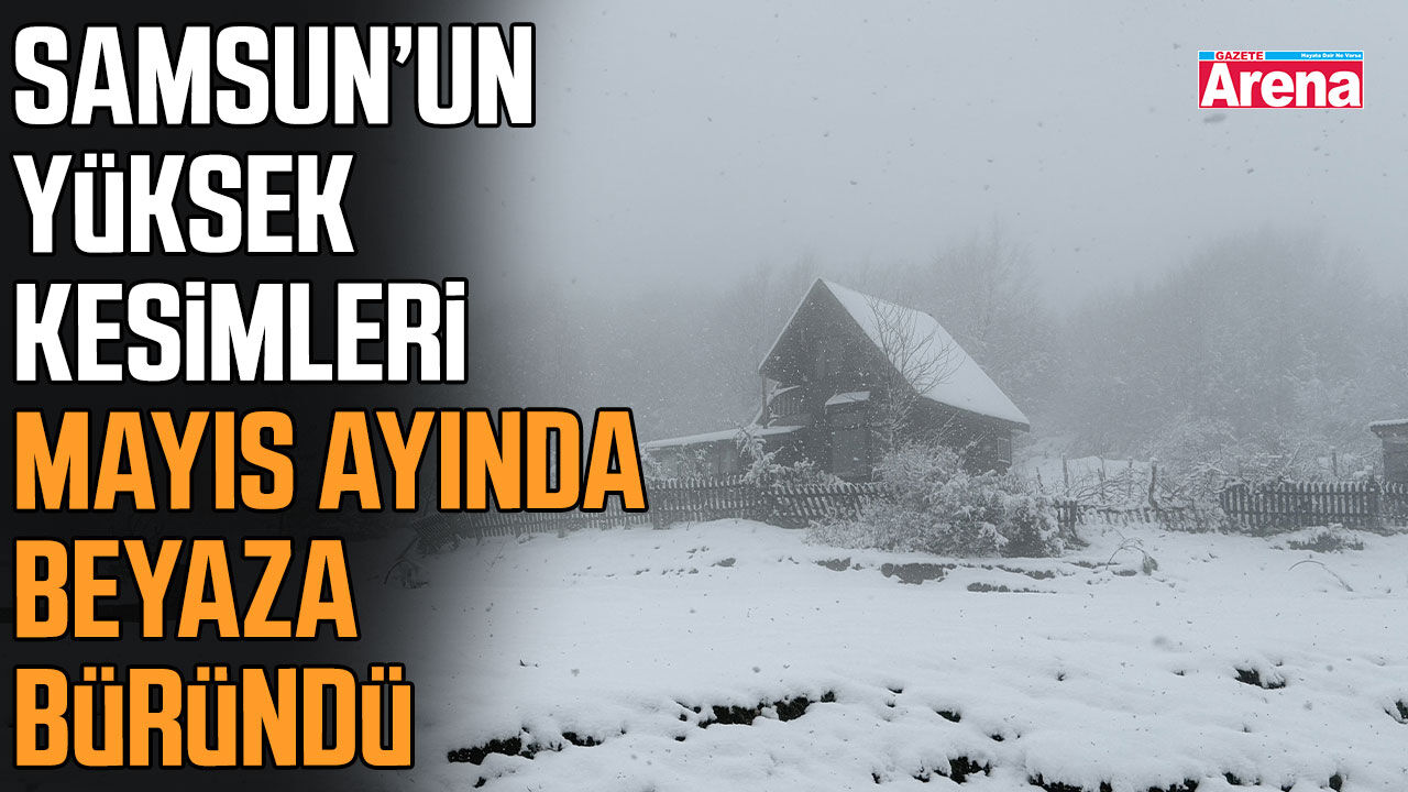Samsun'da kış geri döndü! Her yer beyaza büründü!