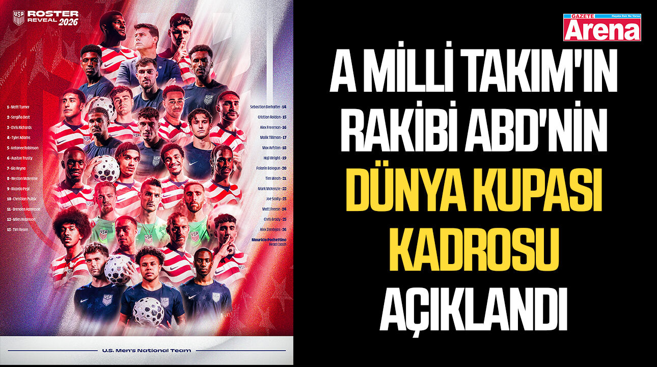 A Milli Takım'ın rakibi ABD'nin Dünya Kupası kadrosu açıklandı