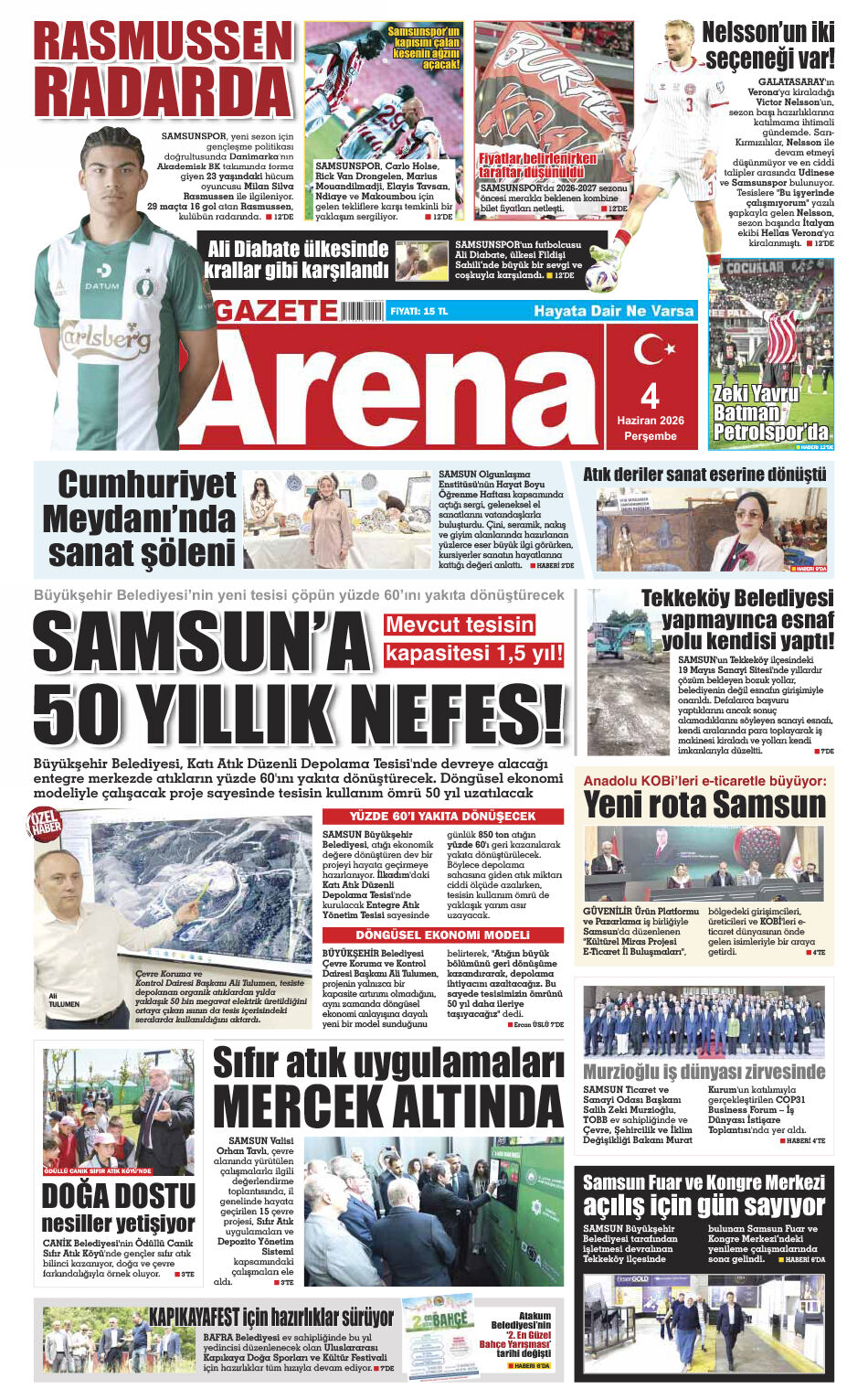 4 Haziran 2026 Perşembe
