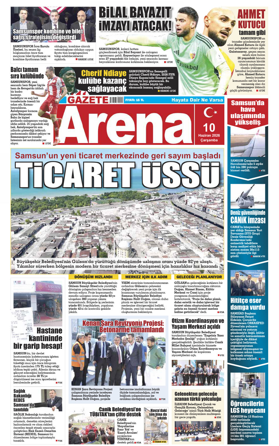 10 Haziran 2026 Çarşamba
