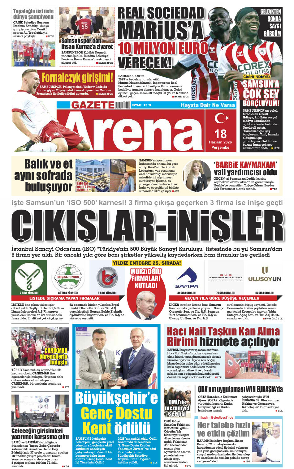 18 Haziran 2026 Perşembe