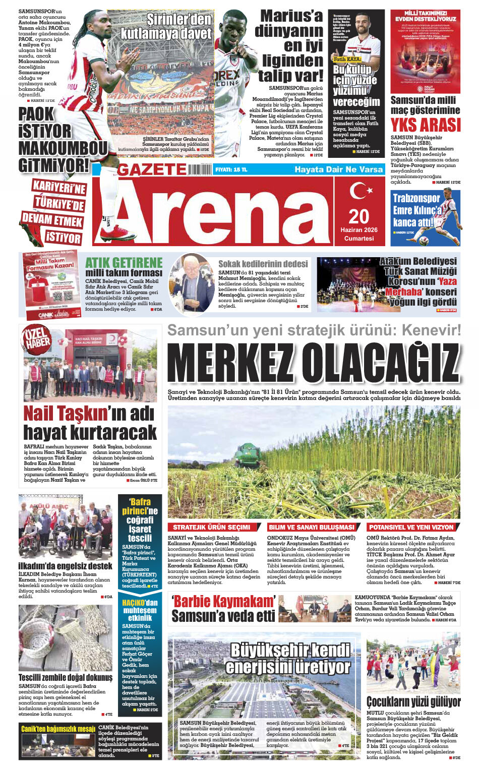 20 Haziran 2026 Cumartesi