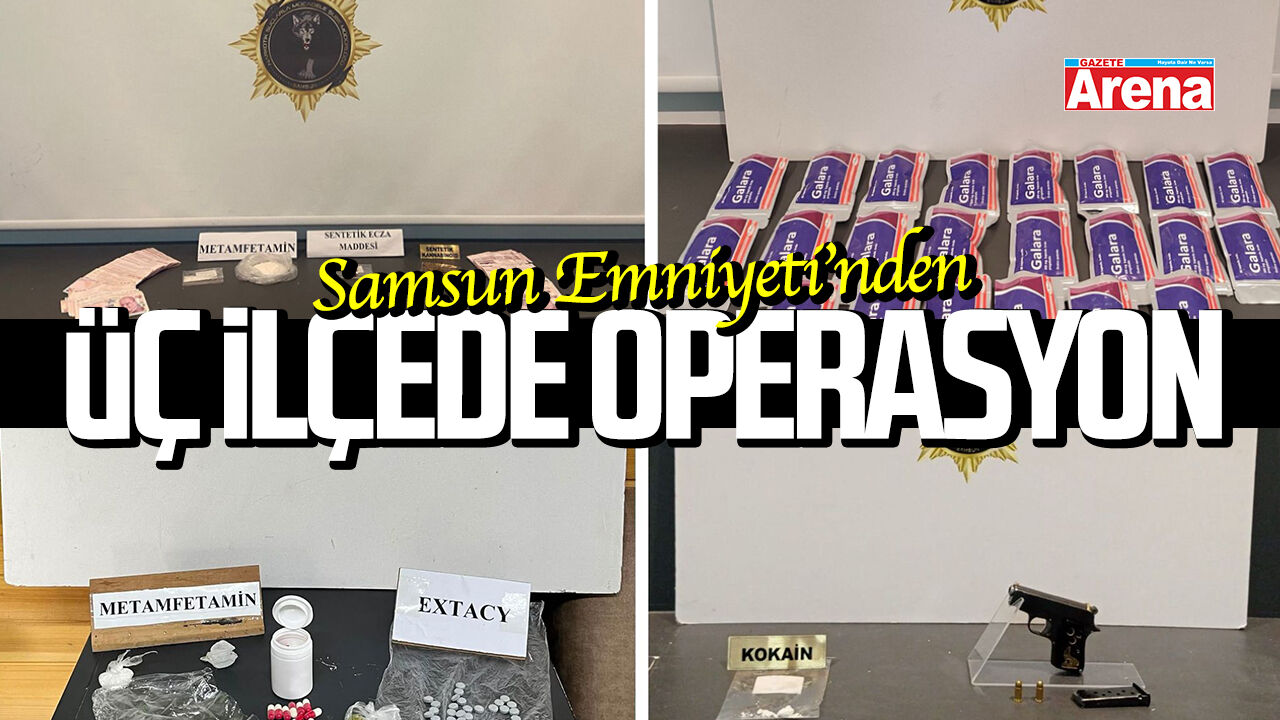 Samsun Emniyeti'nden üç ilçede operasyon