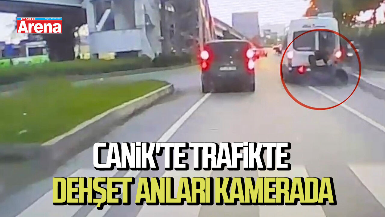 Samsun'da trafikte dehşet anları kamerada