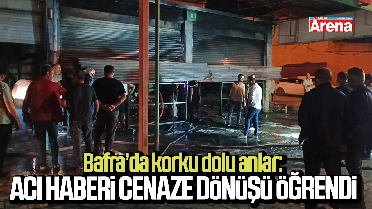 Bafra'da sanayi sitesinde korkutan yangın