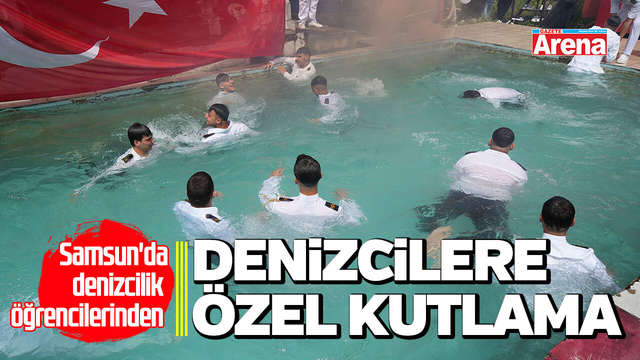 Samsun'da denizcilik öğrencilerinden denizcilere özel kutlama