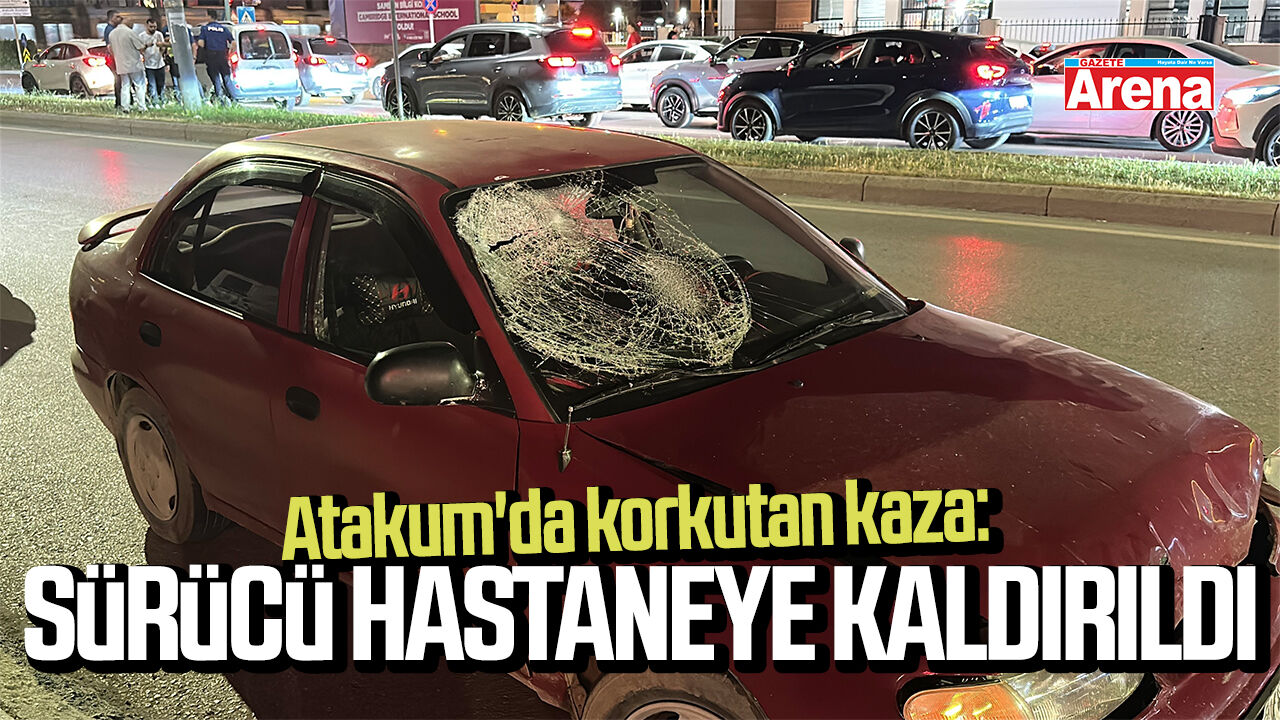 Atakum'da korkutan kaza: Sürücü hastaneye kaldırıldı