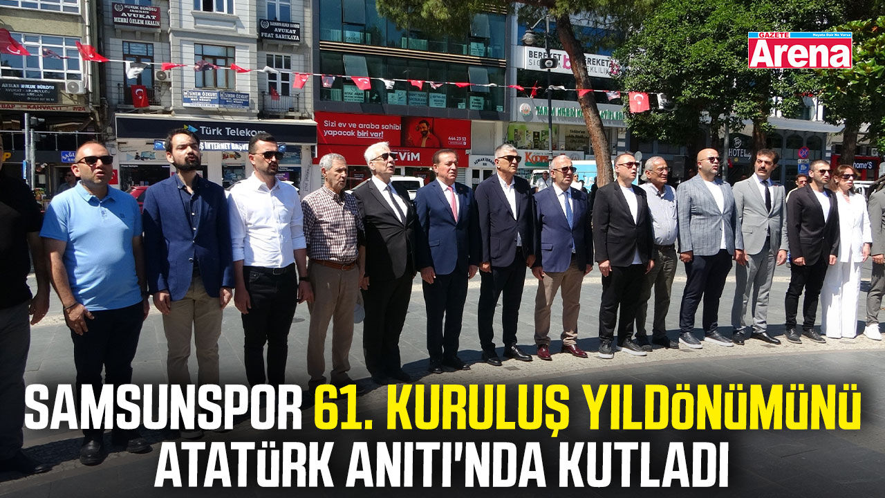 Samsunspor 61. kuruluş yıldönümünü Atatürk Anıtı'nda kutladı