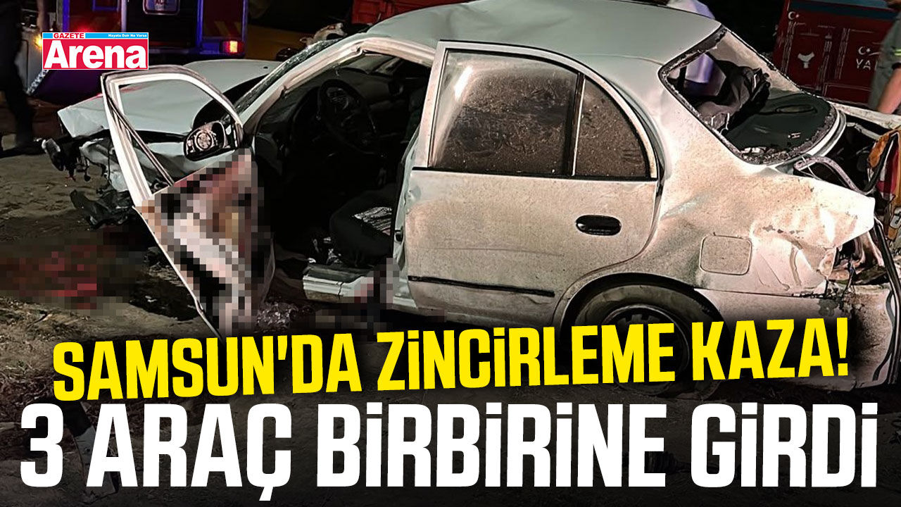 Samsun'da zincirleme trafik kazası! 7 kişi yaralandı