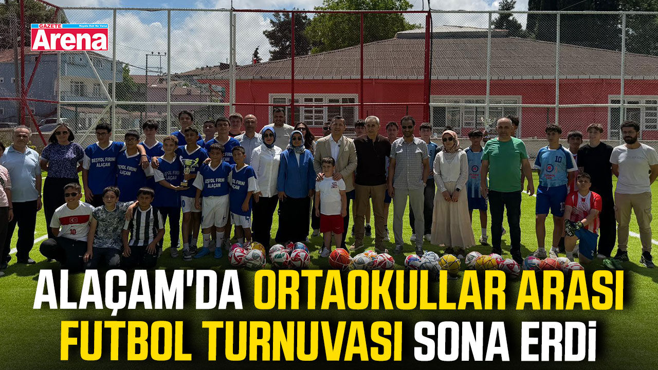 Alaçam'da ortaokullar arası futbol turnuvası sona erdi