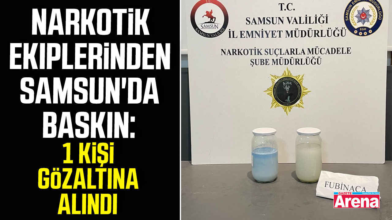 Narkotik ekiplerinden Samsun'da baskın!