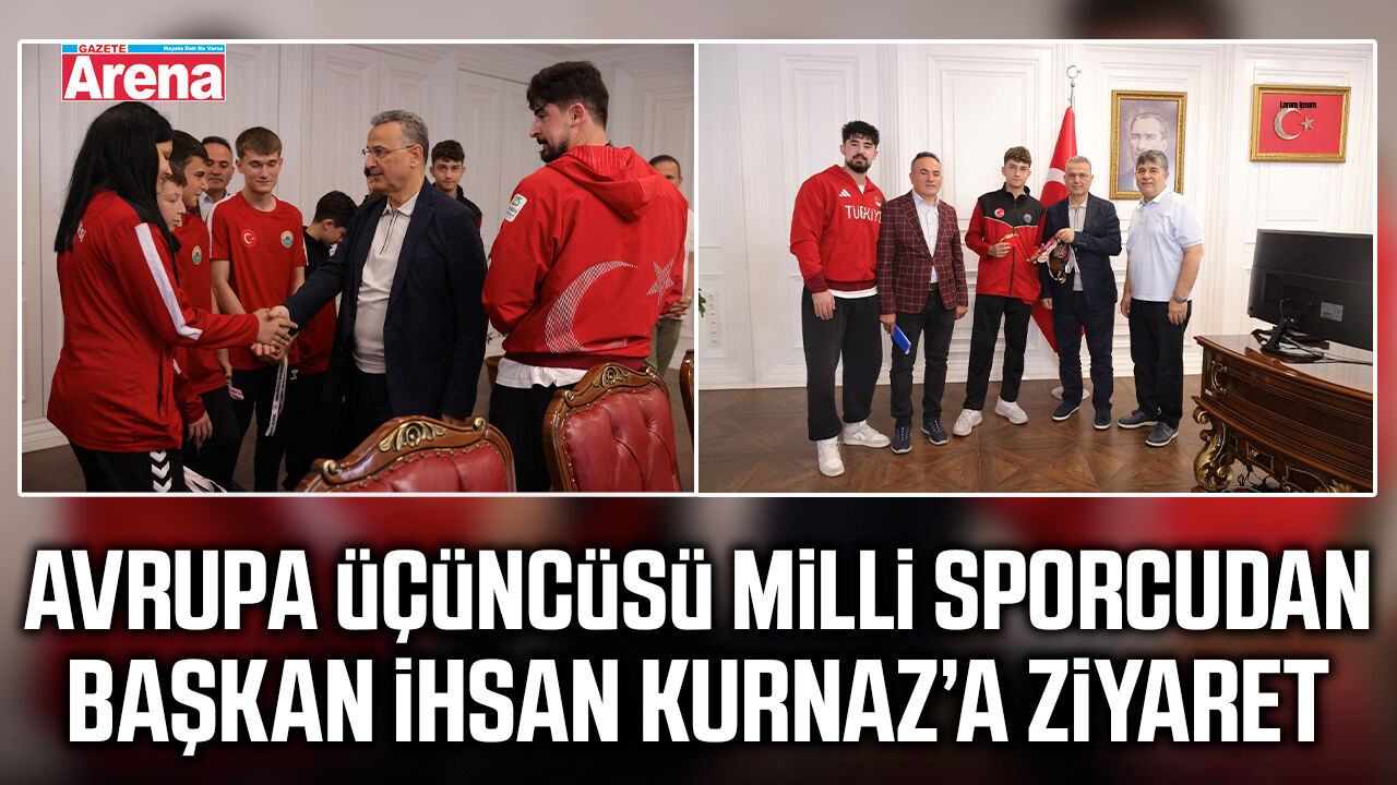 Avrupa üçüncüsü milli sporcudan Başkan Kurnaz’a ziyaret