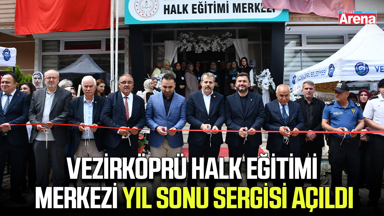 Vezirköprü Halk Eğitimi Merkezi yıl sonu sergisi açıldı