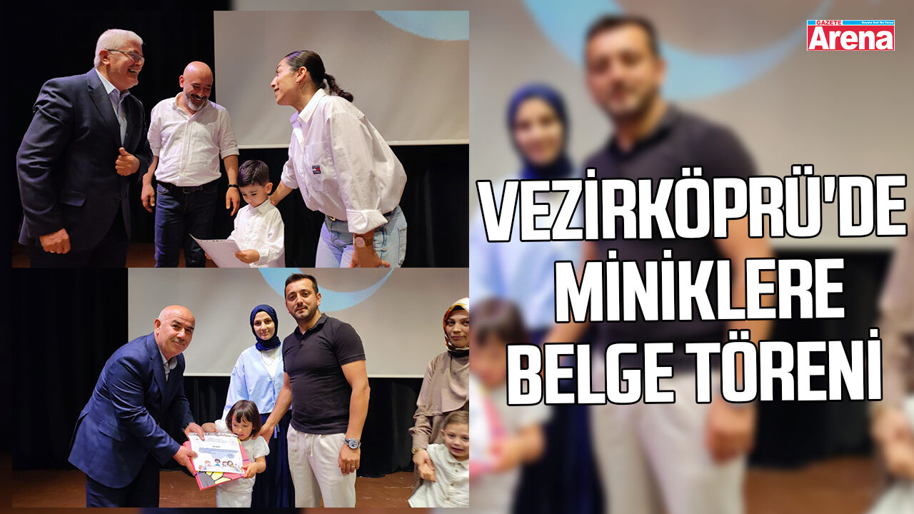 Vezirköprü'de miniklere belge töreni