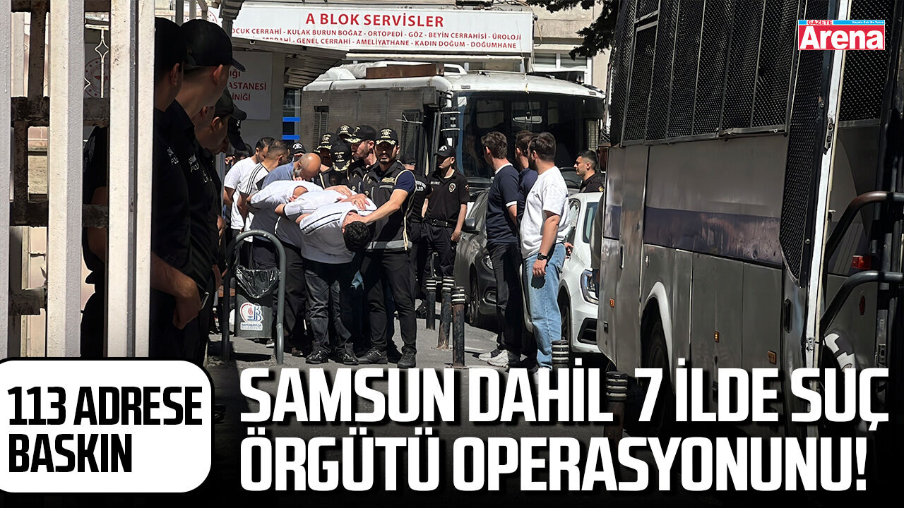 Samsun dahil  7 ilde suç örgütü operasyonunu!