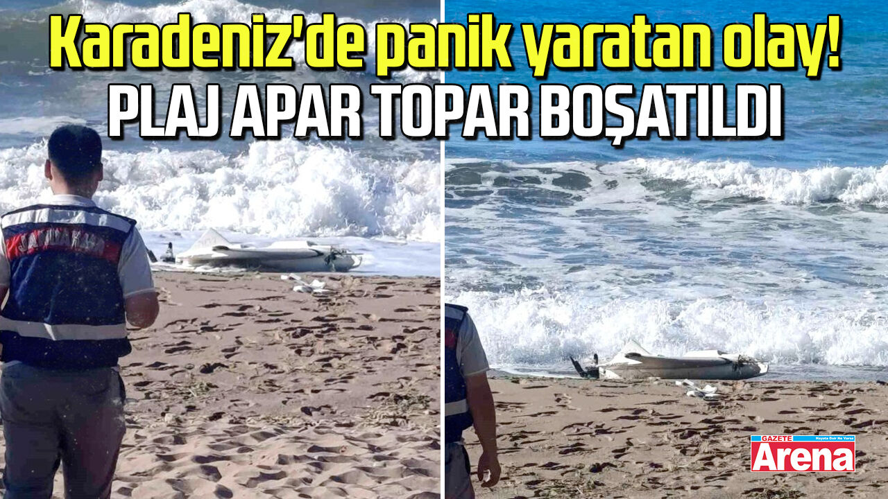 Bartın'da plaja mühimmat yüklü İHA vurdu