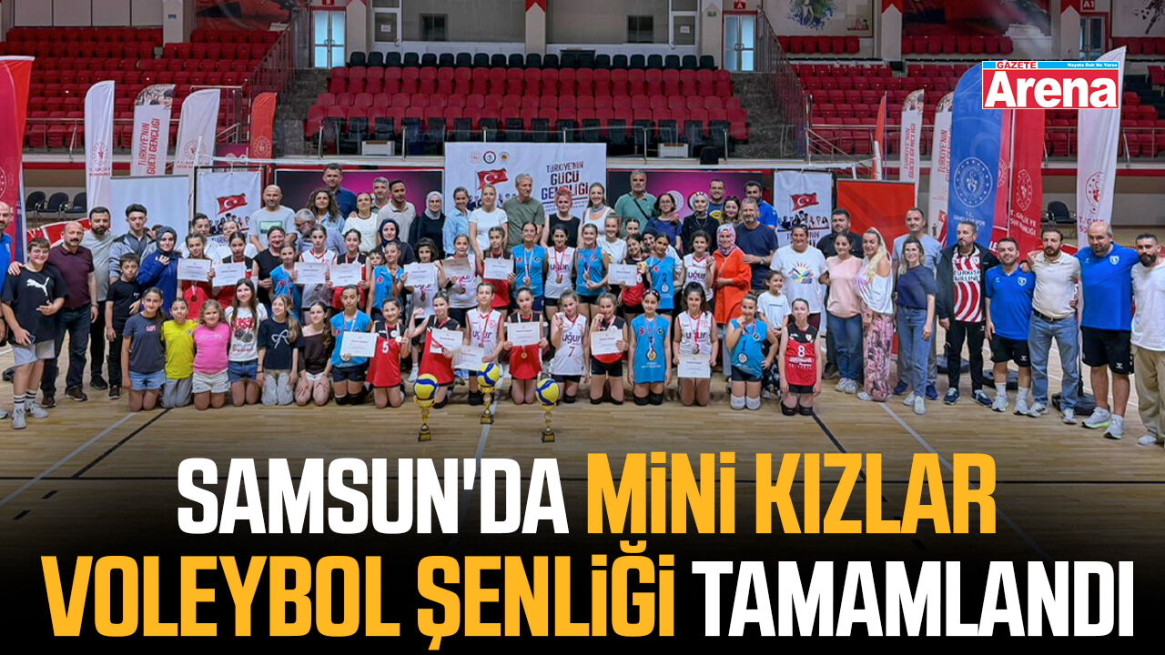 Samsun'da mini kızlar voleybol şenliği tamamlandı