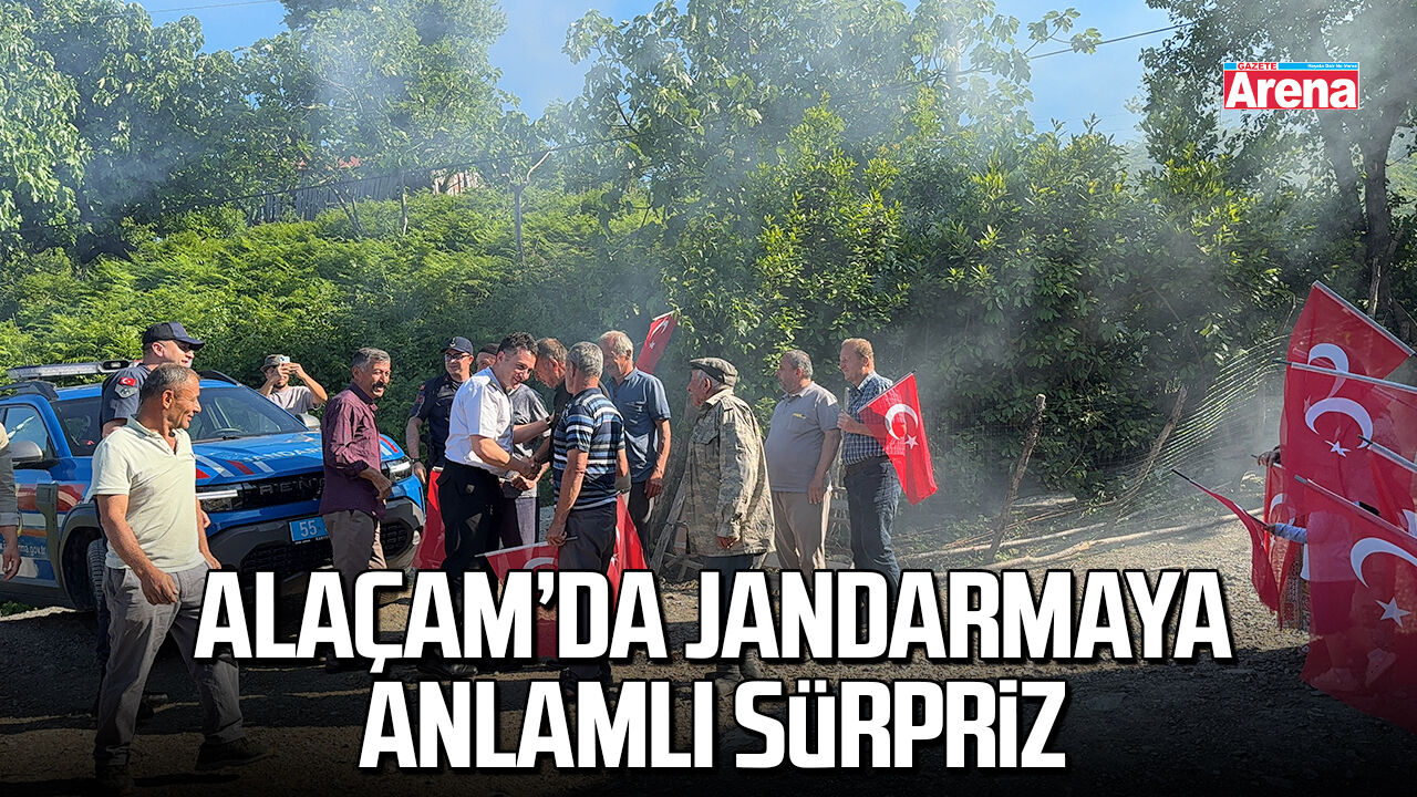 Alaçam’da jandarmaya anlamlı sürpriz